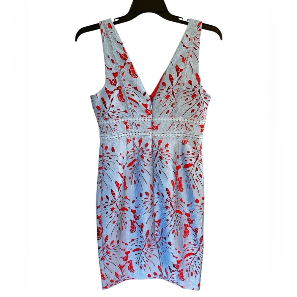 Maeve Blue and Red Floral Mini Dress - Picture 3 of 12